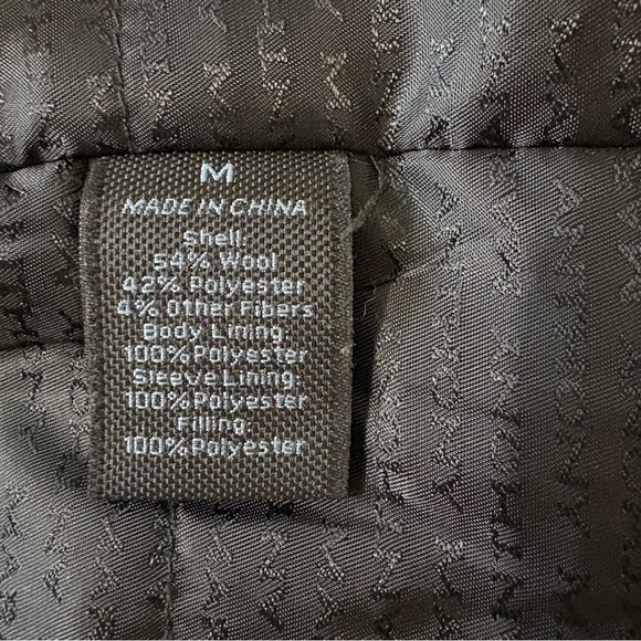 Marc Anthony Wool Blend Gray Bomber Zip Jacket Men's Sz M Charcoal Pockets Lined - Picture 10 of 14